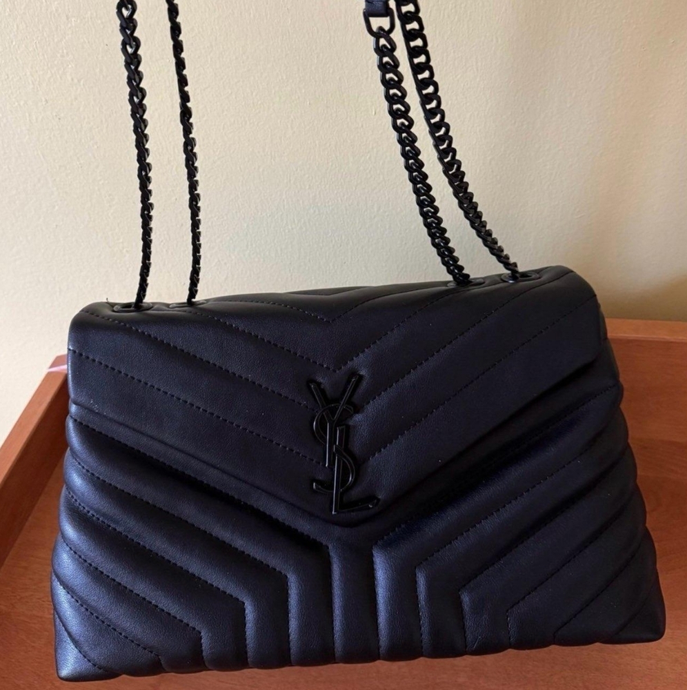Black Chevron Shoulder Bag